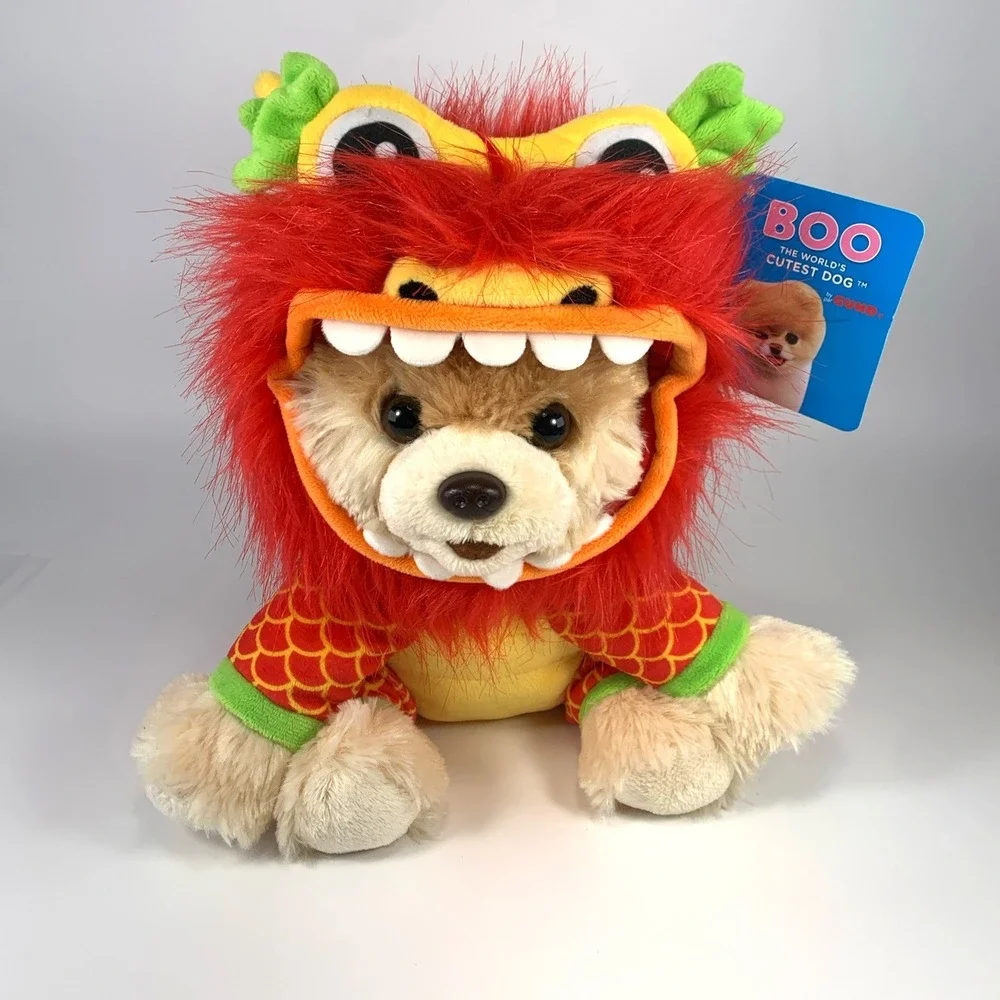 GUND Boo Worlds Cutest Dog Lunar New Year Dragon Pomeranian Stuffed Plush 9